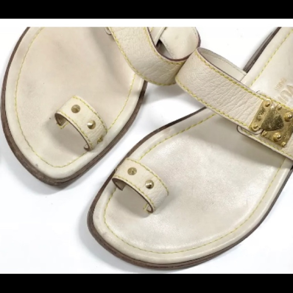 LV Louis Vuitton rare leather sandals 35 - Picture 15 of 16